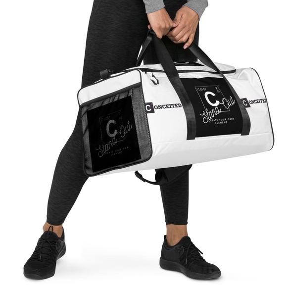 Conceited Apparel Signature Duffel Bag (White/Black) - Picture 3 of 3